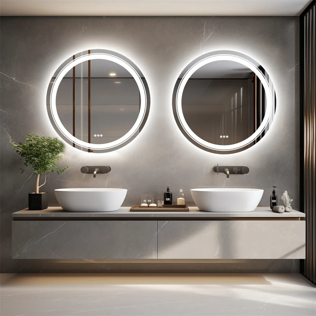 LUVODI Round Smart Mirror With Touch Screen Illumination