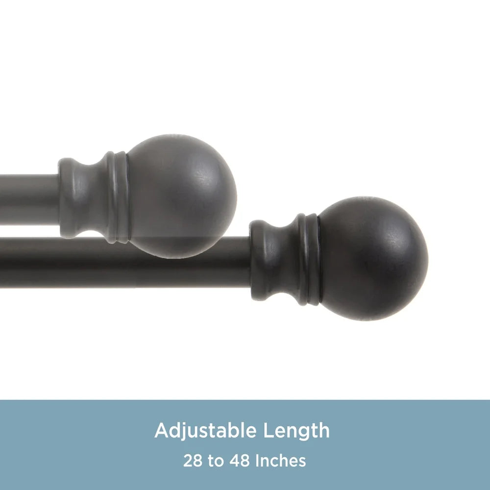 XMSJ Adjustable Curtain Rod Davenport Petite Cafe Decor