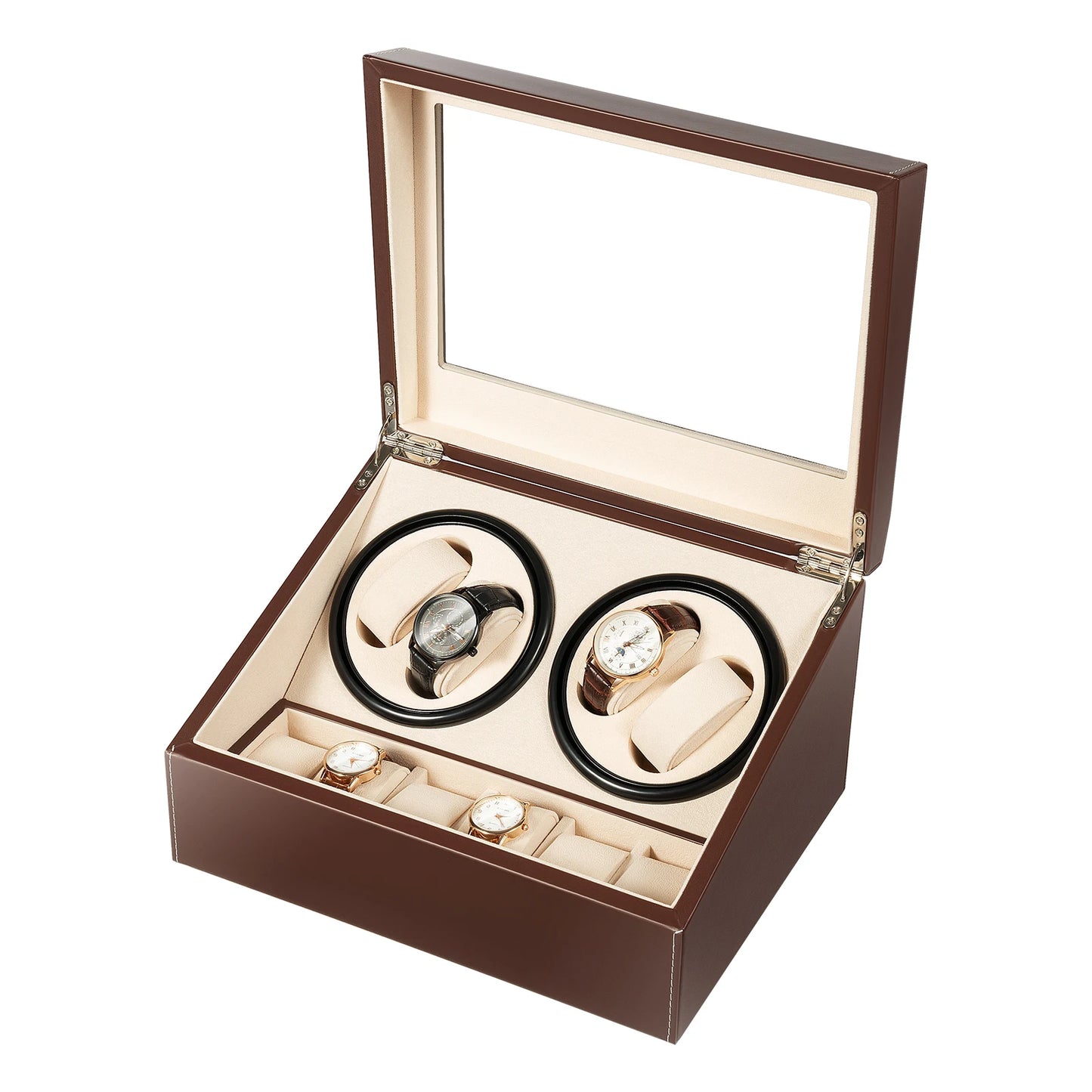 Watch Winder Automatic Rotation Velvet Display Box