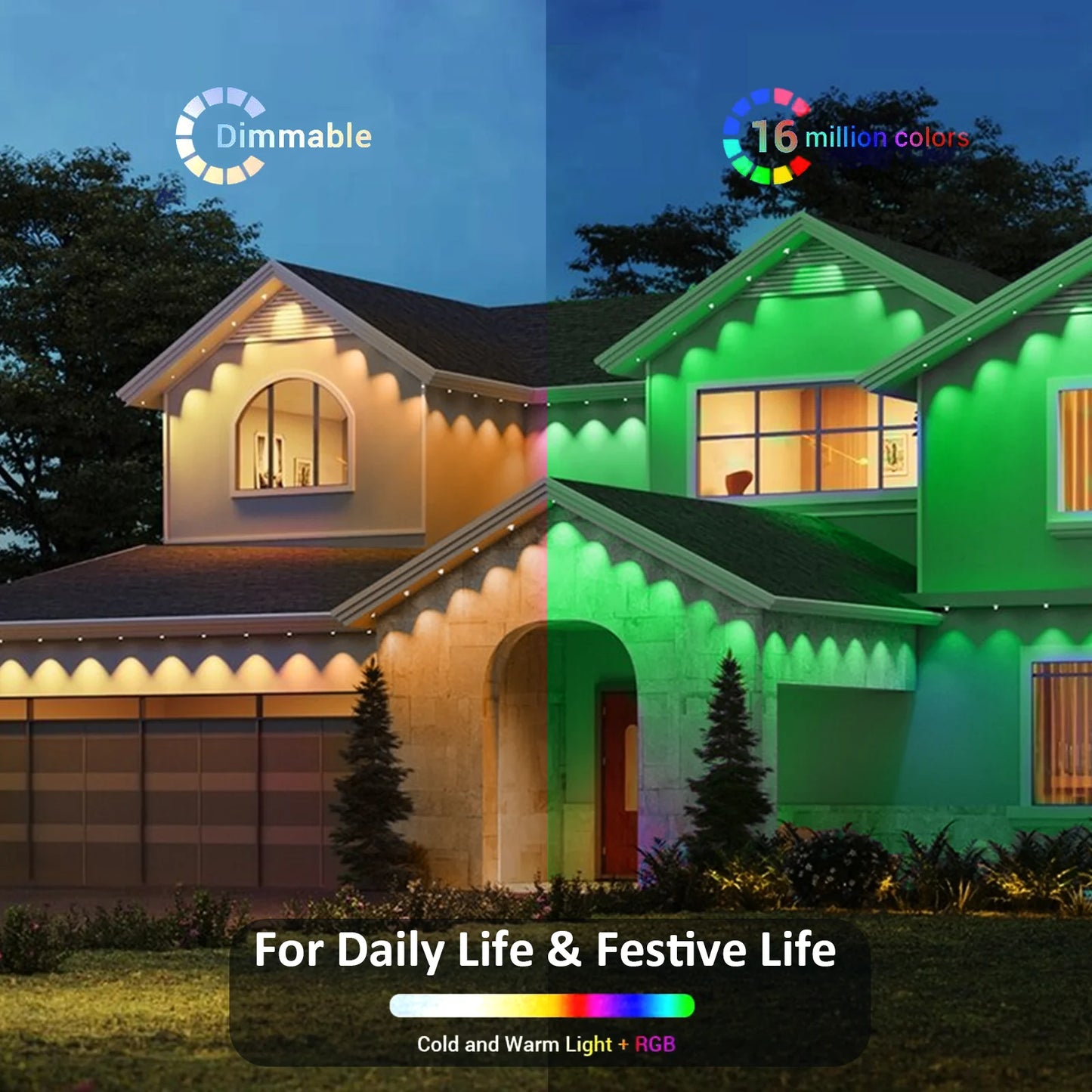 Aiopp RGB Outdoor LED Lights With App And Remote Control
