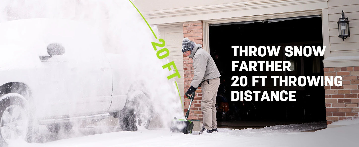 Deli 21V Cordless Snow Shovel With 4Ah Battery Performance