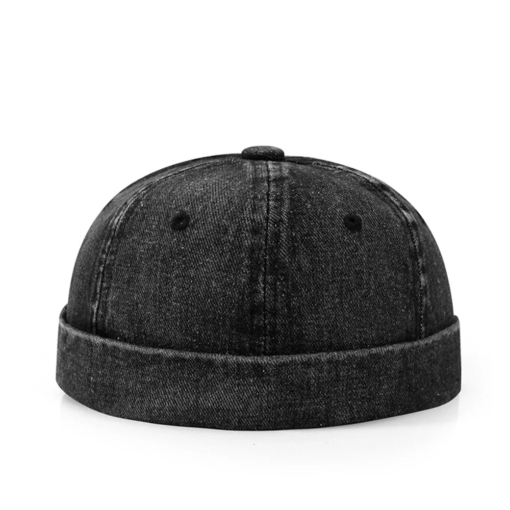 Brimless Skullies Cap Vintage Cotton Beanie for Men