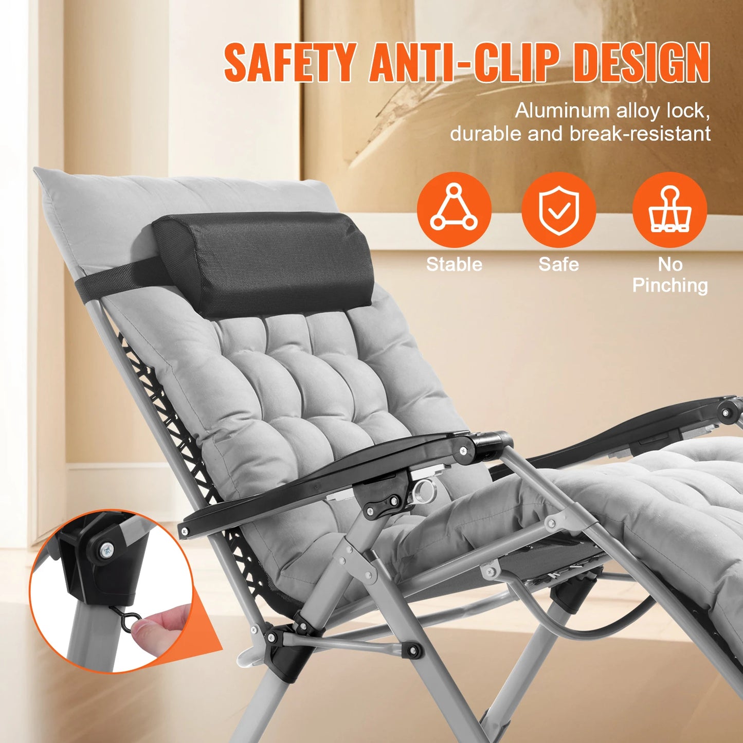 SucceBuy Zero Gravity Chair Recliner With Adjustable Back And Footrest