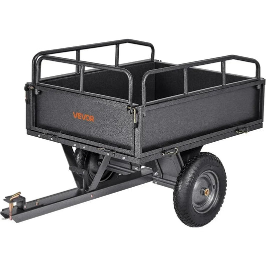 Heavy-Duty Steel Dump Cart For ATVs And UTVs 500 Lb