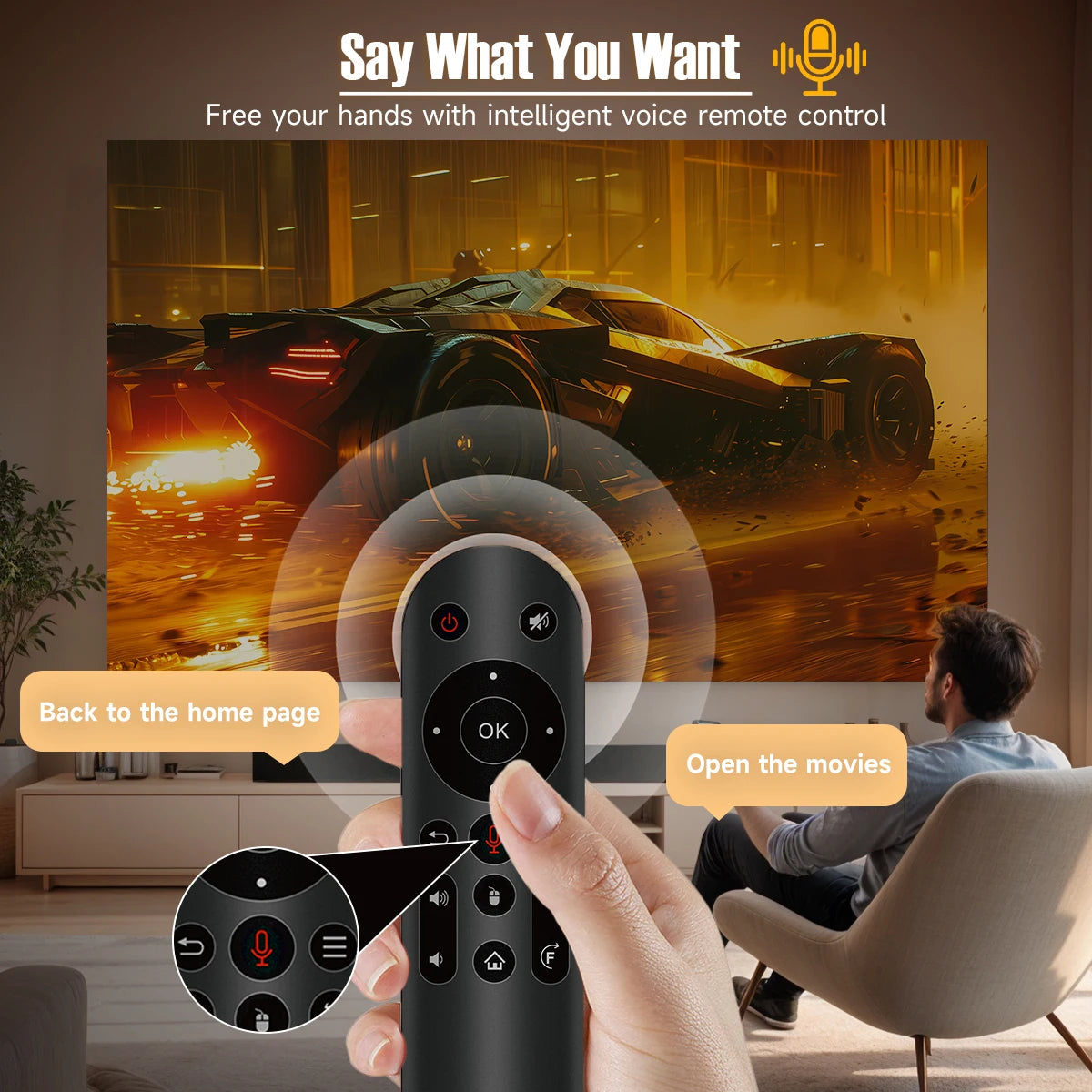 Magcubic 650ANSI L018 Portable Projector 8K Native 1080P Auto Focus
