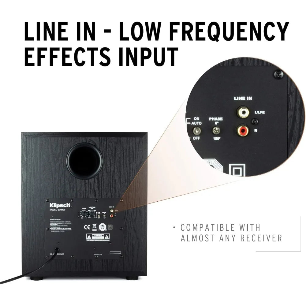 Front-Firing Subwoofer 420W Peak Power 200W Continuous 400W Dynamic