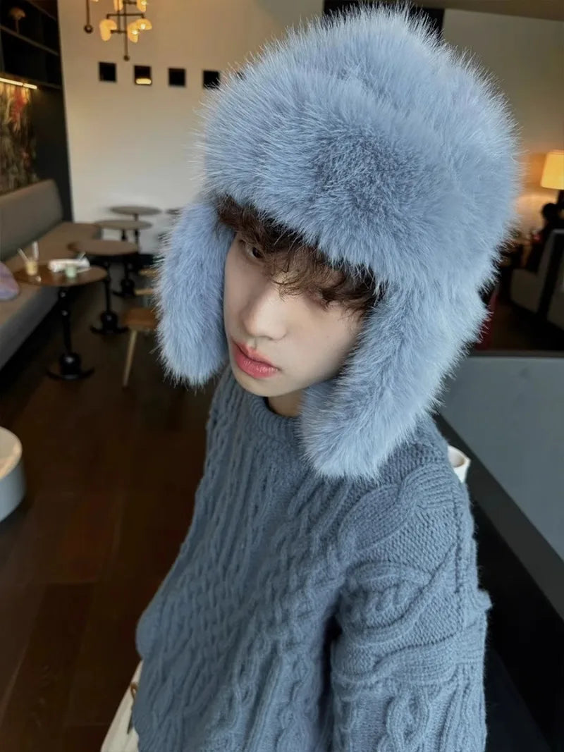 Zhejiang Imitation Mink Fur Bomber Hat Unisex Winter