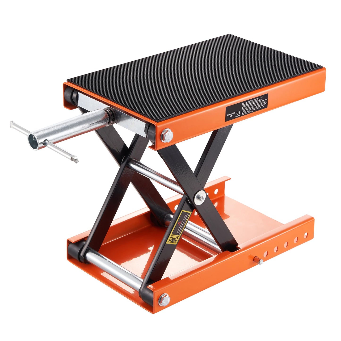 SucceBuy Motorcycle Lift Scissor Lift With Wide Deck Safety Pin