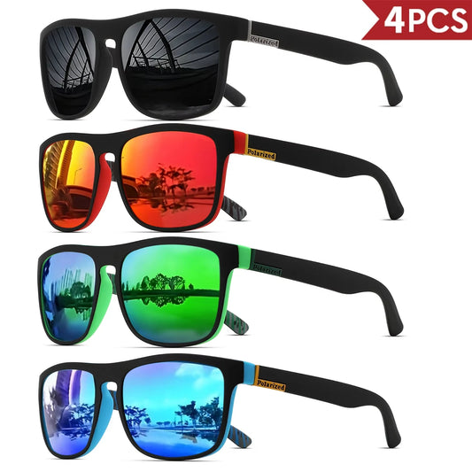NONECN Polarized Square Sunglasses UV400 Lightweight PC Frame Unisex Driving