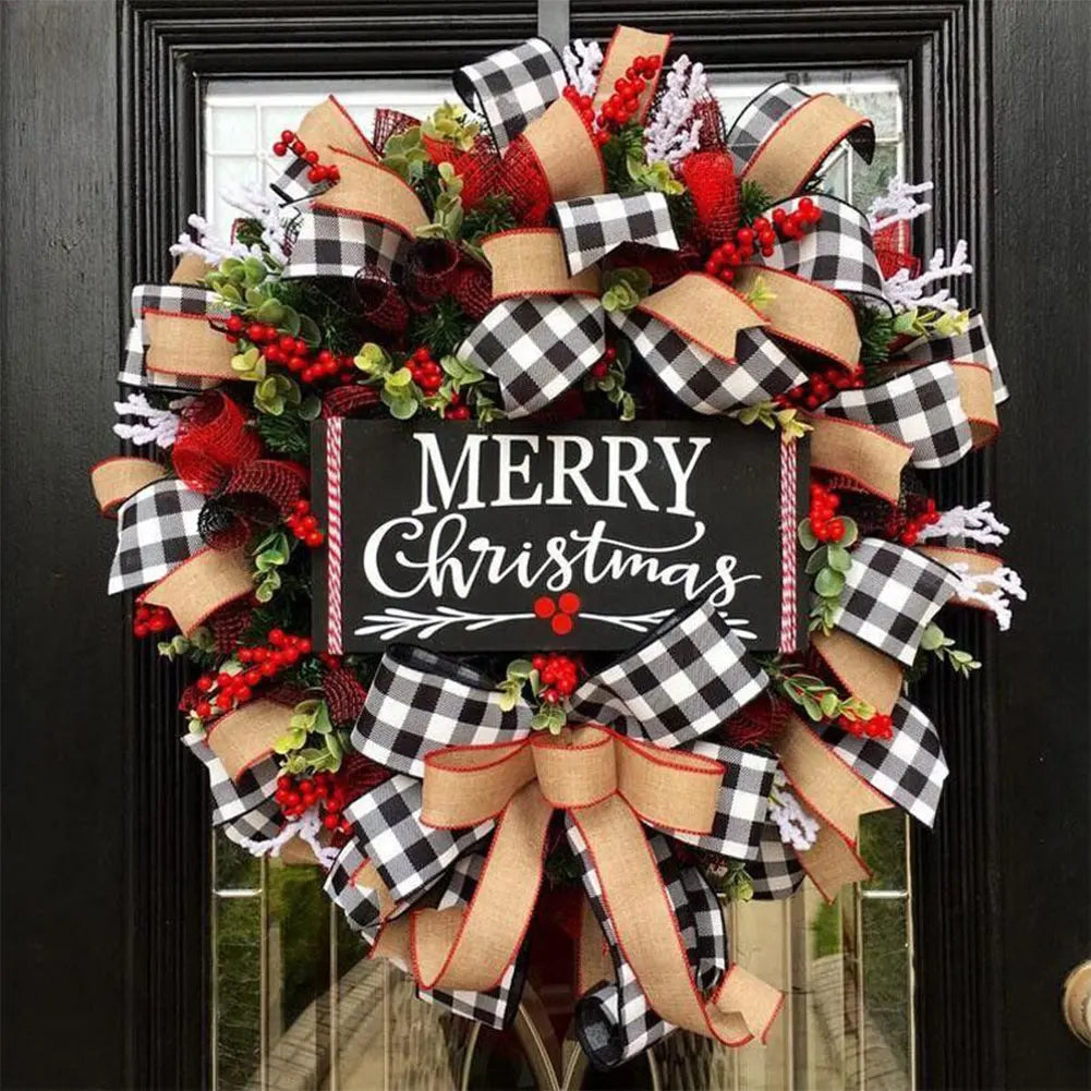Shunmaii Christmas Wreath Decorative Holiday Festive Gift
