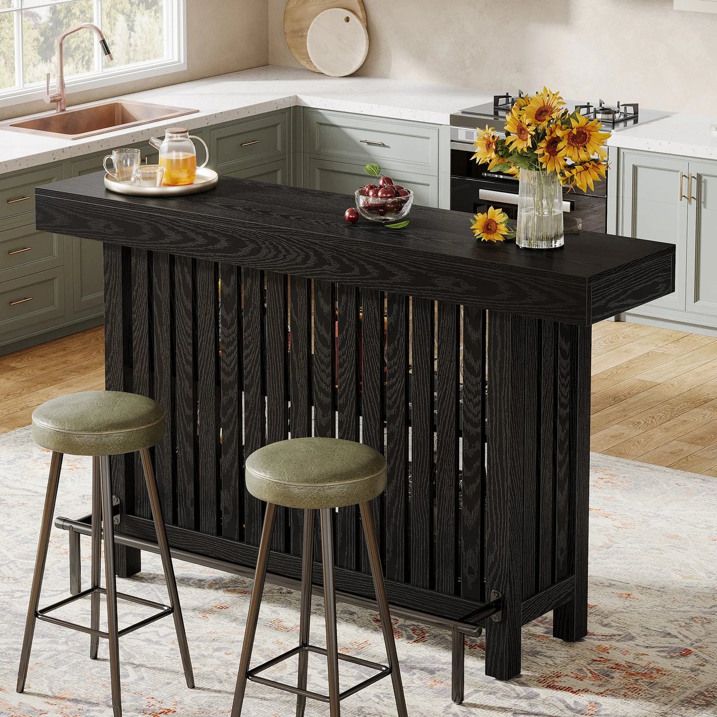 Two Tier Bar Table With Footrest