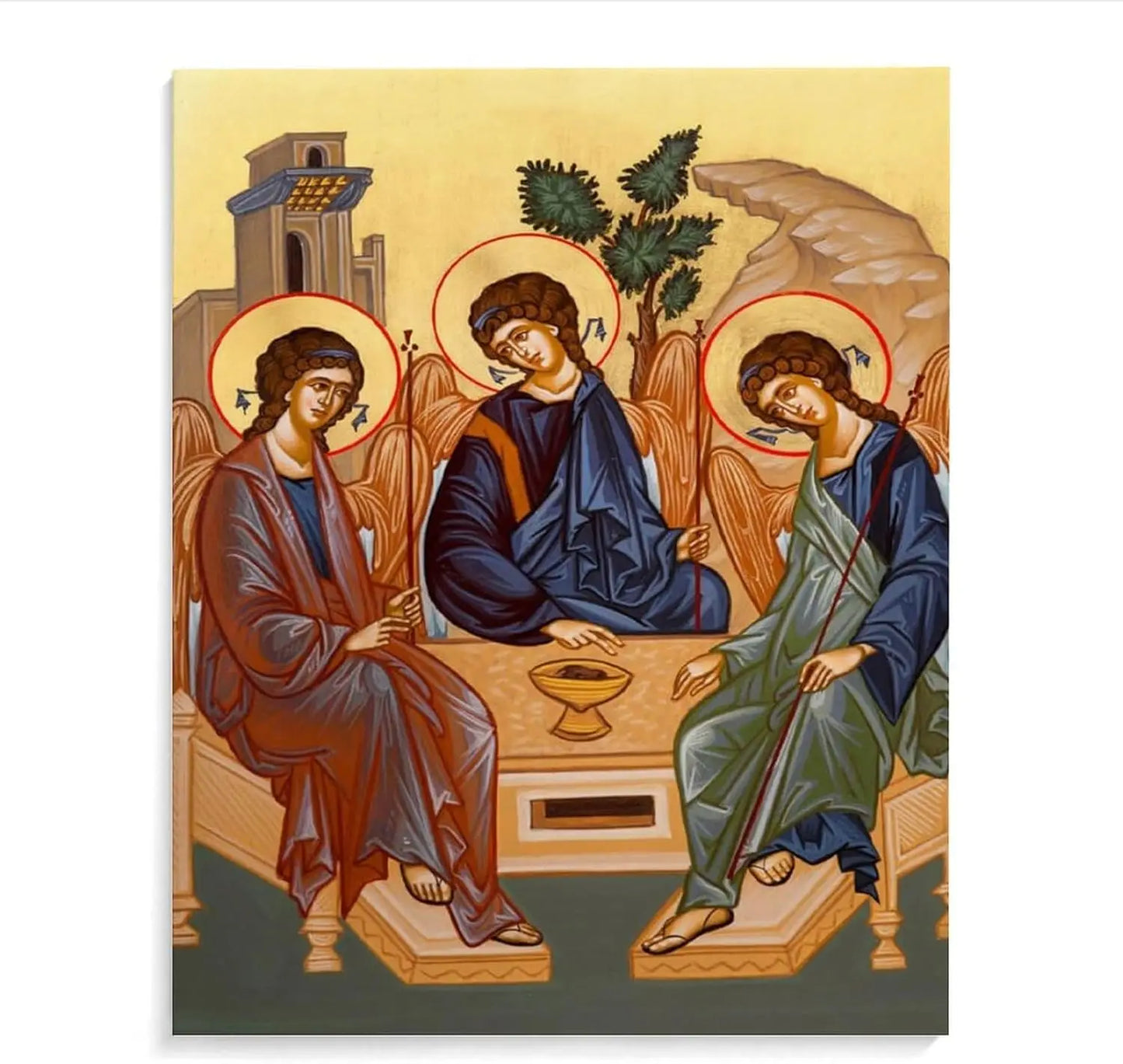 Andrei Rublev Holy Trinity Vintage Art Poster Wall Canvas