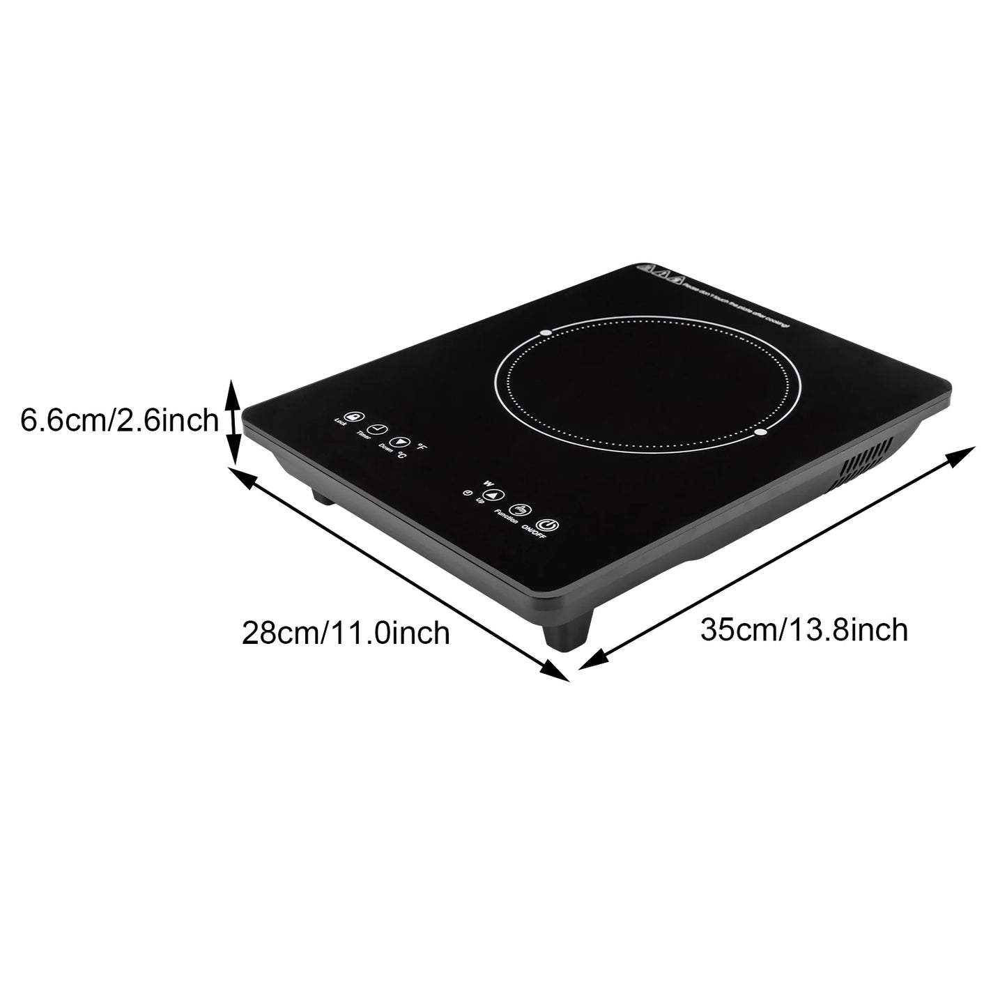 Sweetmile 1800W Induction Cooktop Low Noise Portable Hot Plate
