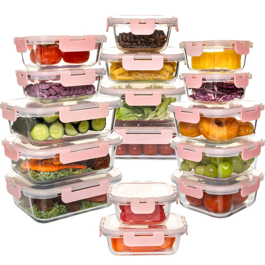 Glass Storage Containers Leakproof BPA Free Microwave Safe