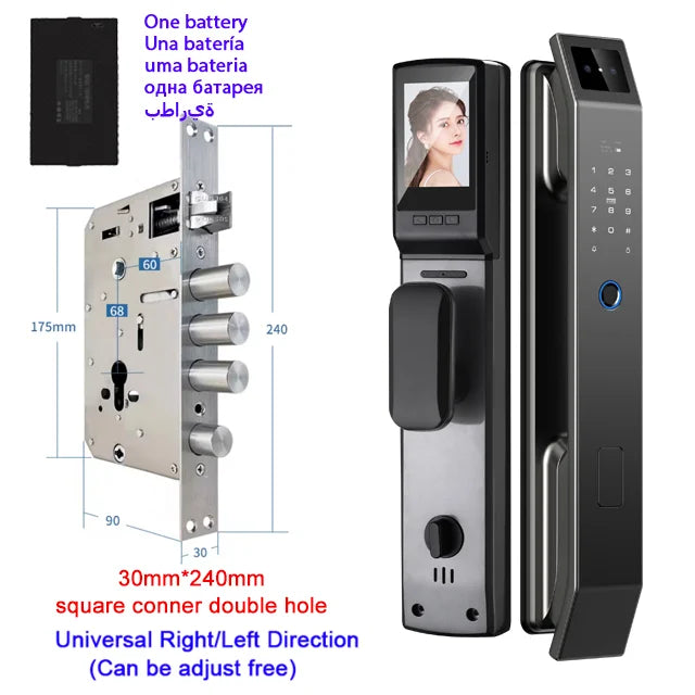 YKESDL 3D Face ID Door Lock With Camera Fingerprint
