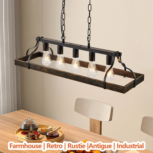 ARLGSITE Antique Pendant Light Chandelier E26 Vintage Design