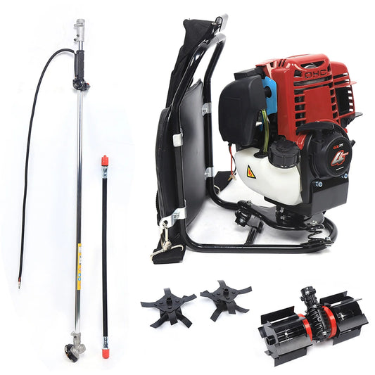 Hignconcerned Four Stroke Cultivator Tiller Backpack Mower