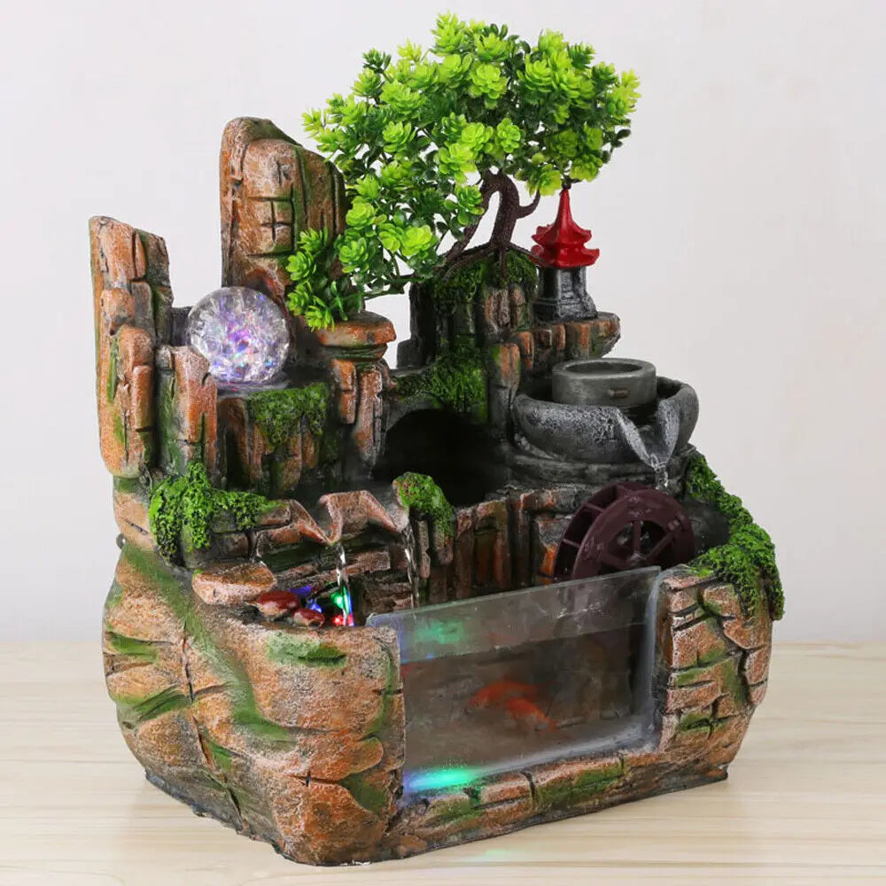 Hign-concerned Feng Shui Desktop Fountain Rockery Waterfall