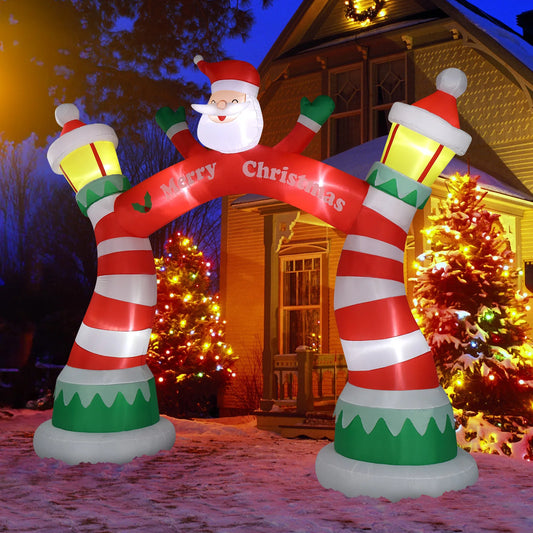 Hign-concerned Chemical Inflatable Santa Arch With LED