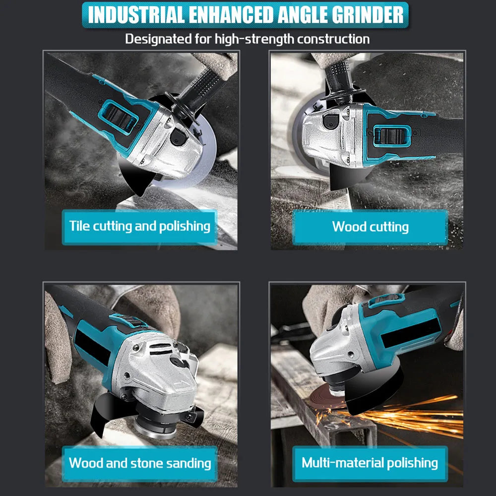 125mm Brushless Cordless Angle Grinder 18V Power Tool