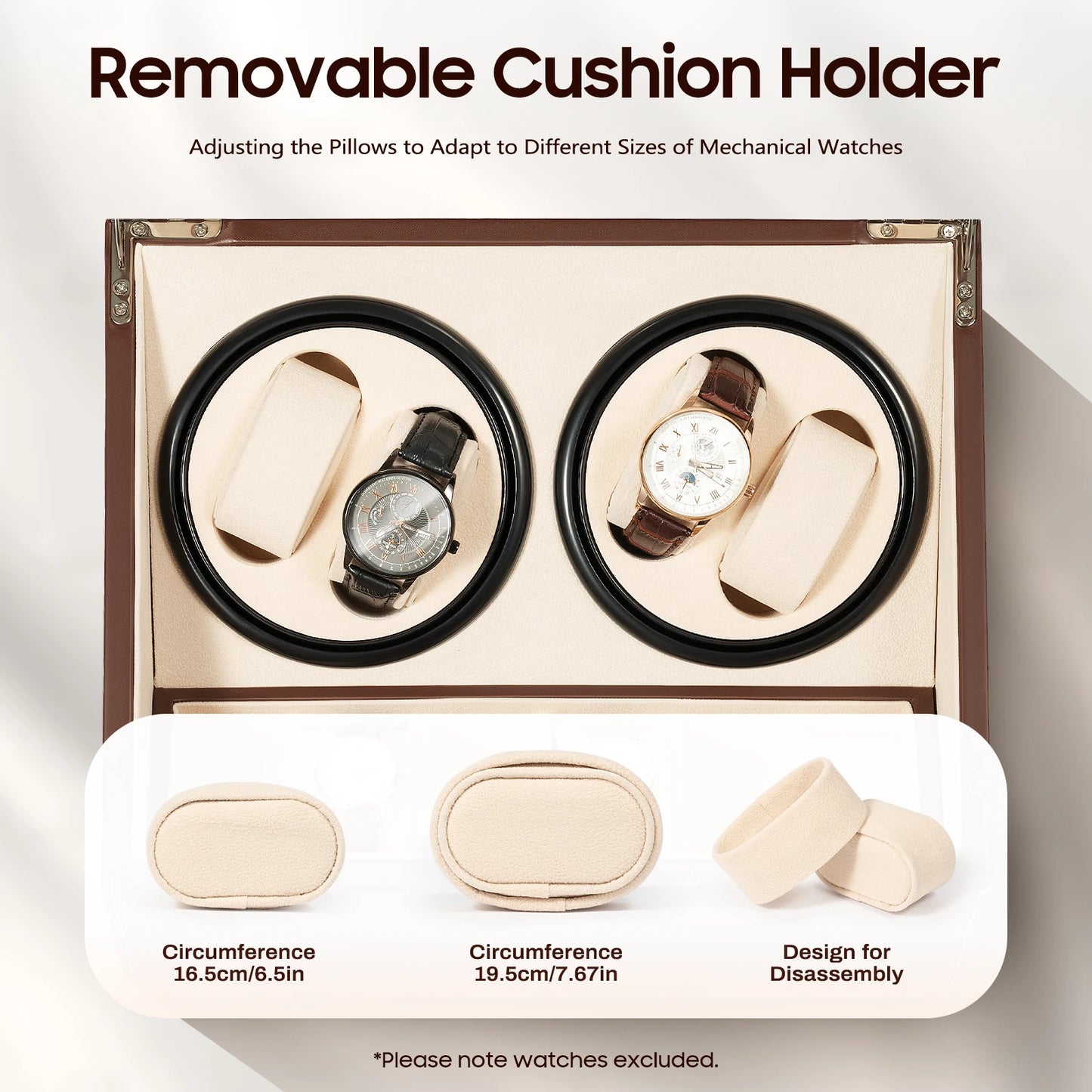 Watch Winder Automatic Rotation Velvet Display Box