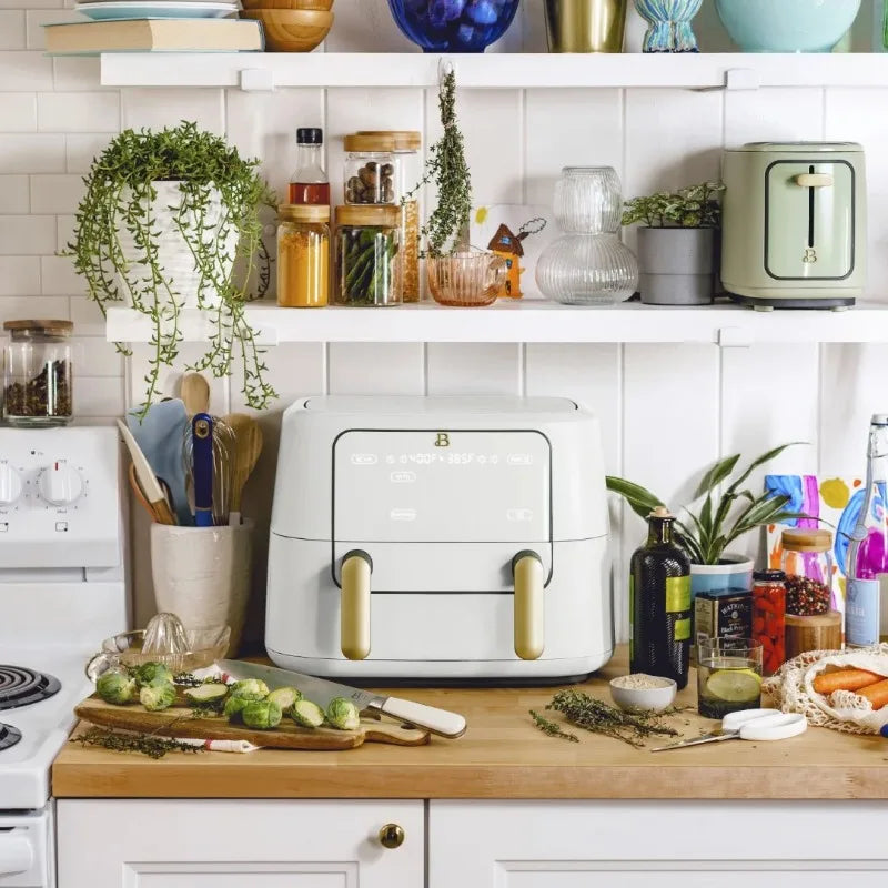 HAOYUNMA Beautiful TriZone Air Fryer Dual Basket Kitchen