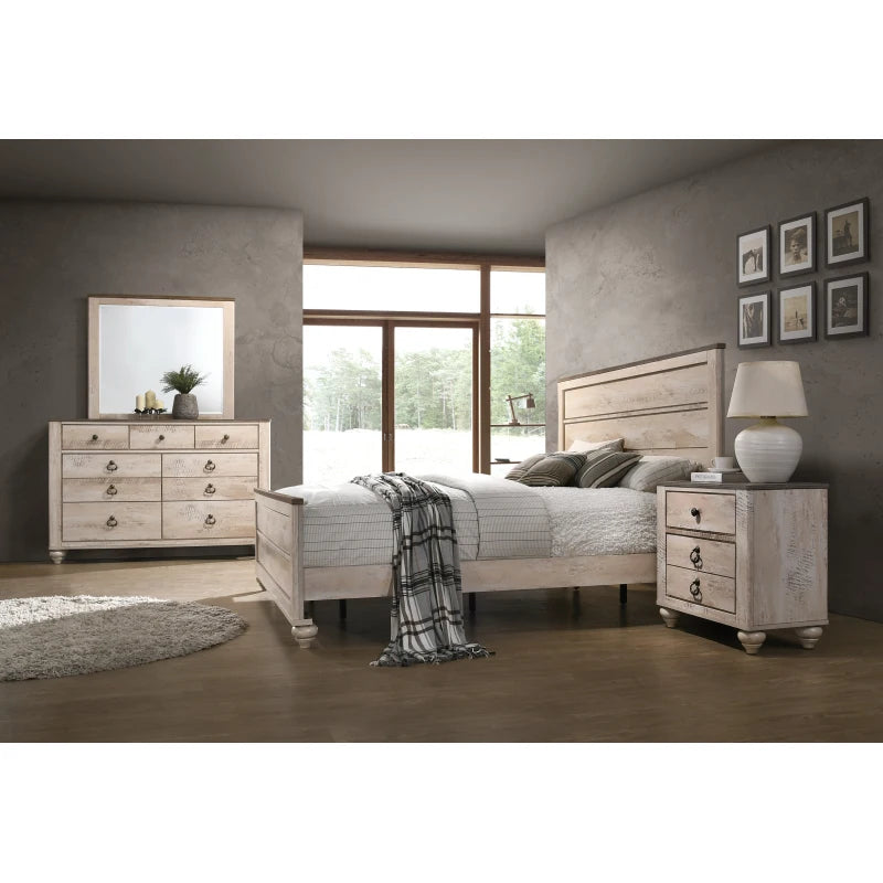Imerland 4 Piece Bedroom Set Dresser Mirror Nightstand Bed