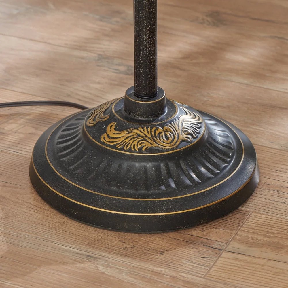 XMSJ Victorian Floor Lamp 3 Way Rotary Torchiere Shade
