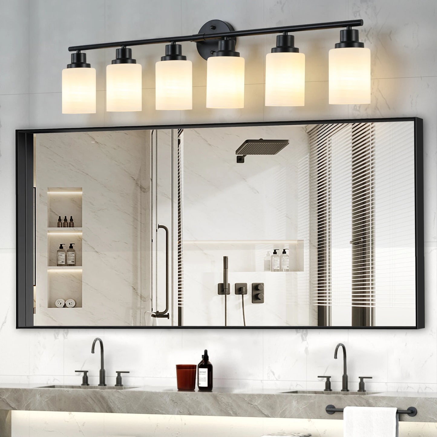 Vanity Light 4 5 6 Lights Frosted Glass Lampshades