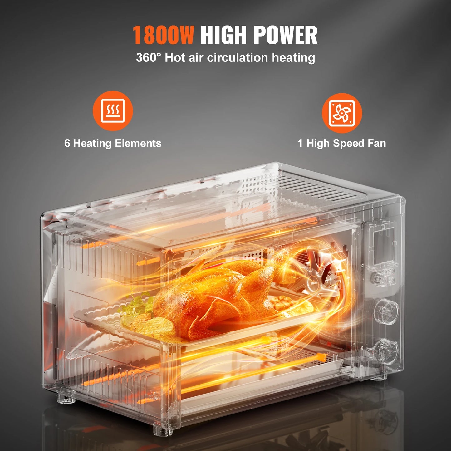 SucceBuy Ten In One Convection Oven 1800W Countertop
