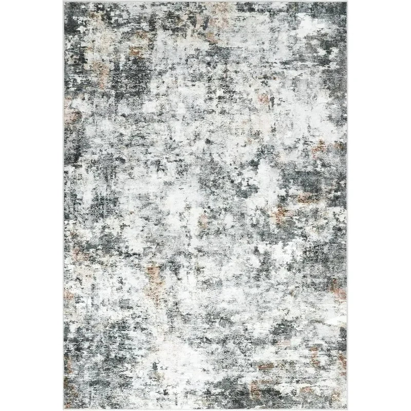 Evich Modern Abstract Area Rug Washable Non Slip Distressed