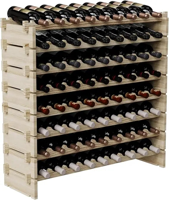 DAFIFY Stackable Wooden Wine Rack Premium Storage Solutions