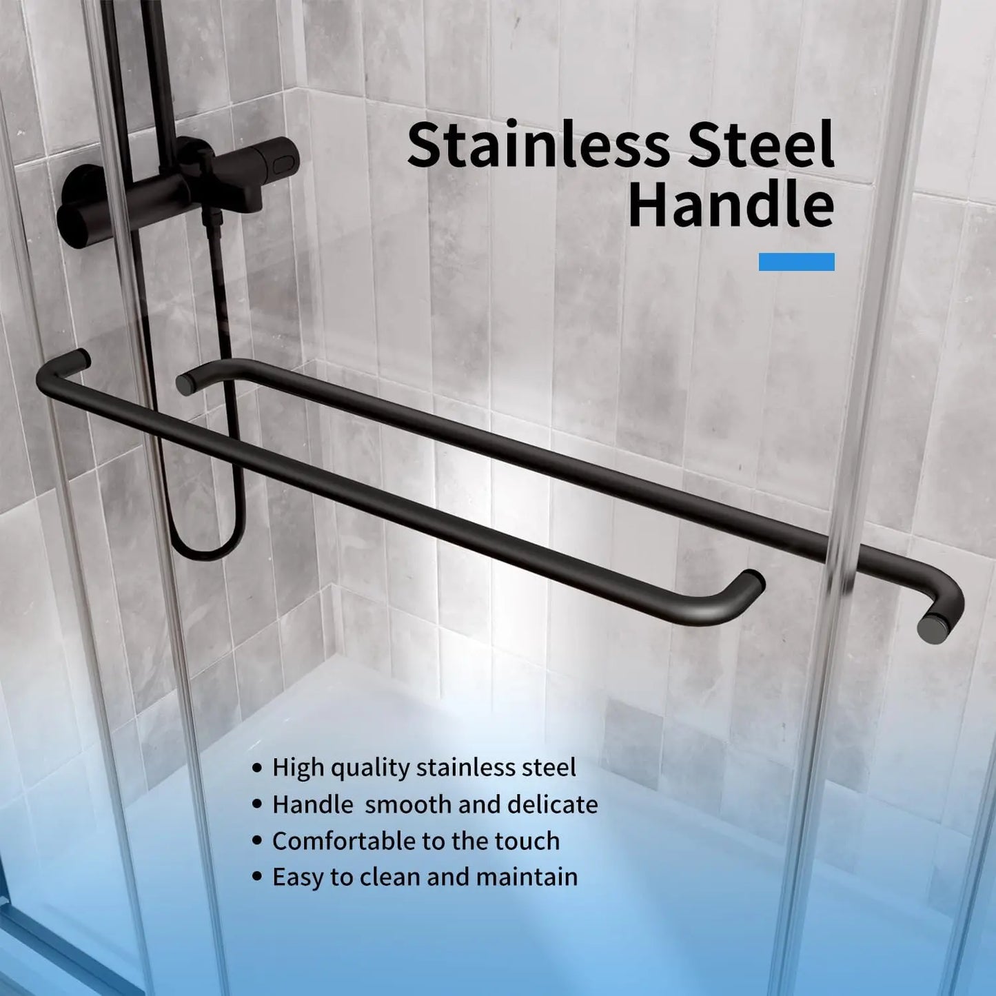 XMSJ Royal Guard Semi Frameless Sliding Shower Door Deluxe