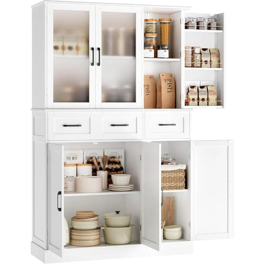 DAFIFY Kitchen Pantry Cabinet With Adjustable Shelves