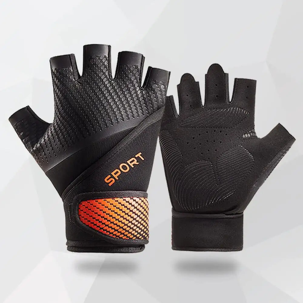 Unisex Half Finger Sports Gloves Polyester Non Slip for Training