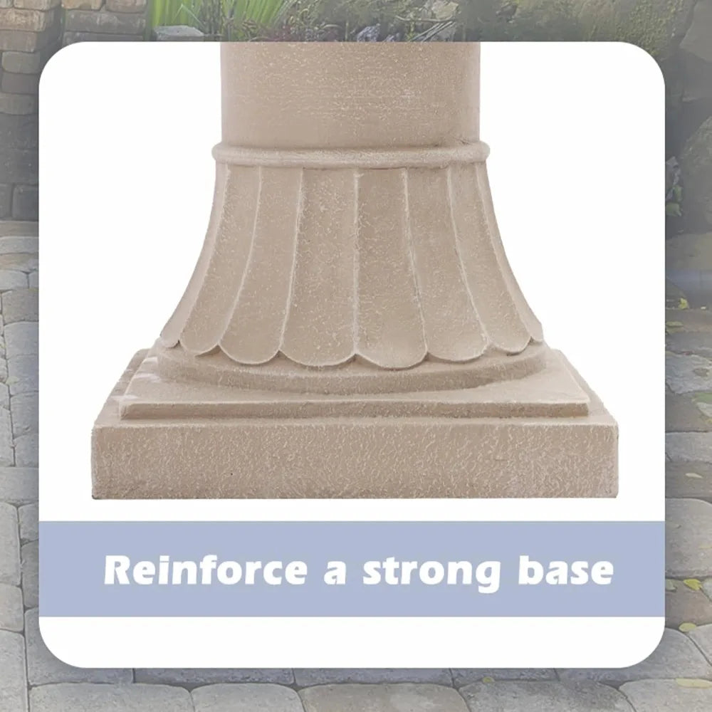 USSerenaY Outdoor Freestanding Garden Water Fountain With Pump