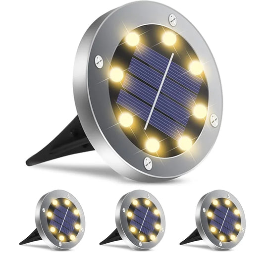 KPSTEK Solar Lights Outdoor 8 LED Landscape Pathway Garden