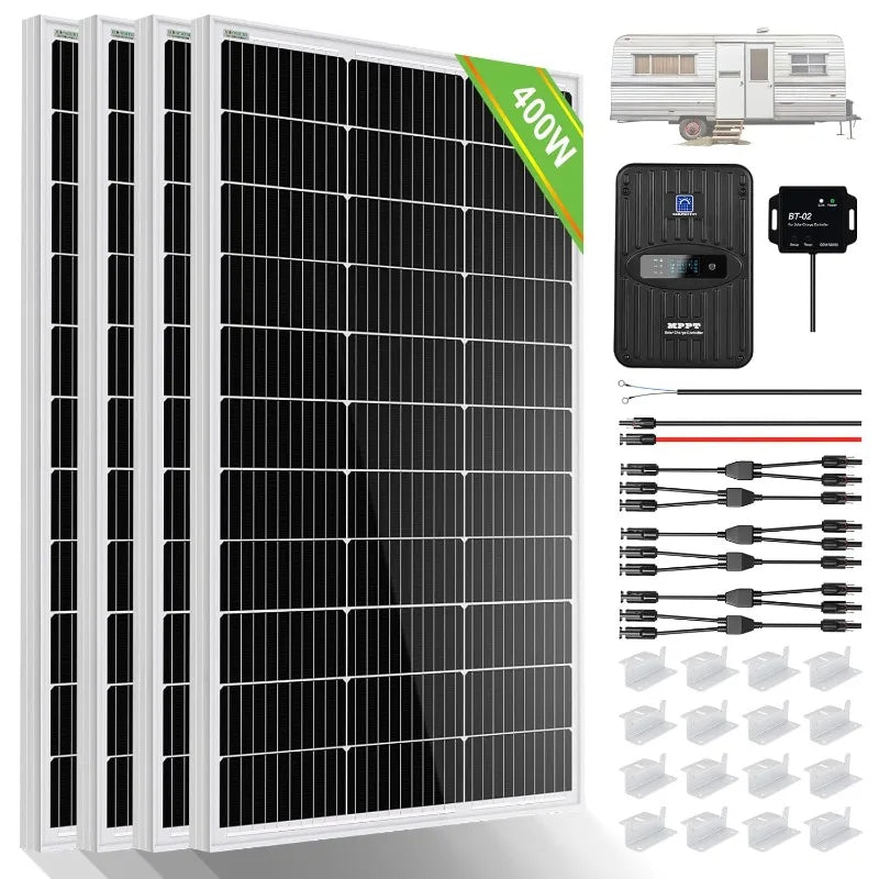 Premium 400W 12V Solar Panel Kit With MPPT Controller Bluetooth