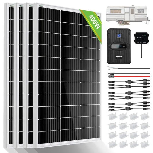 Premium 400W 12V Solar Panel Kit With MPPT Controller Bluetooth