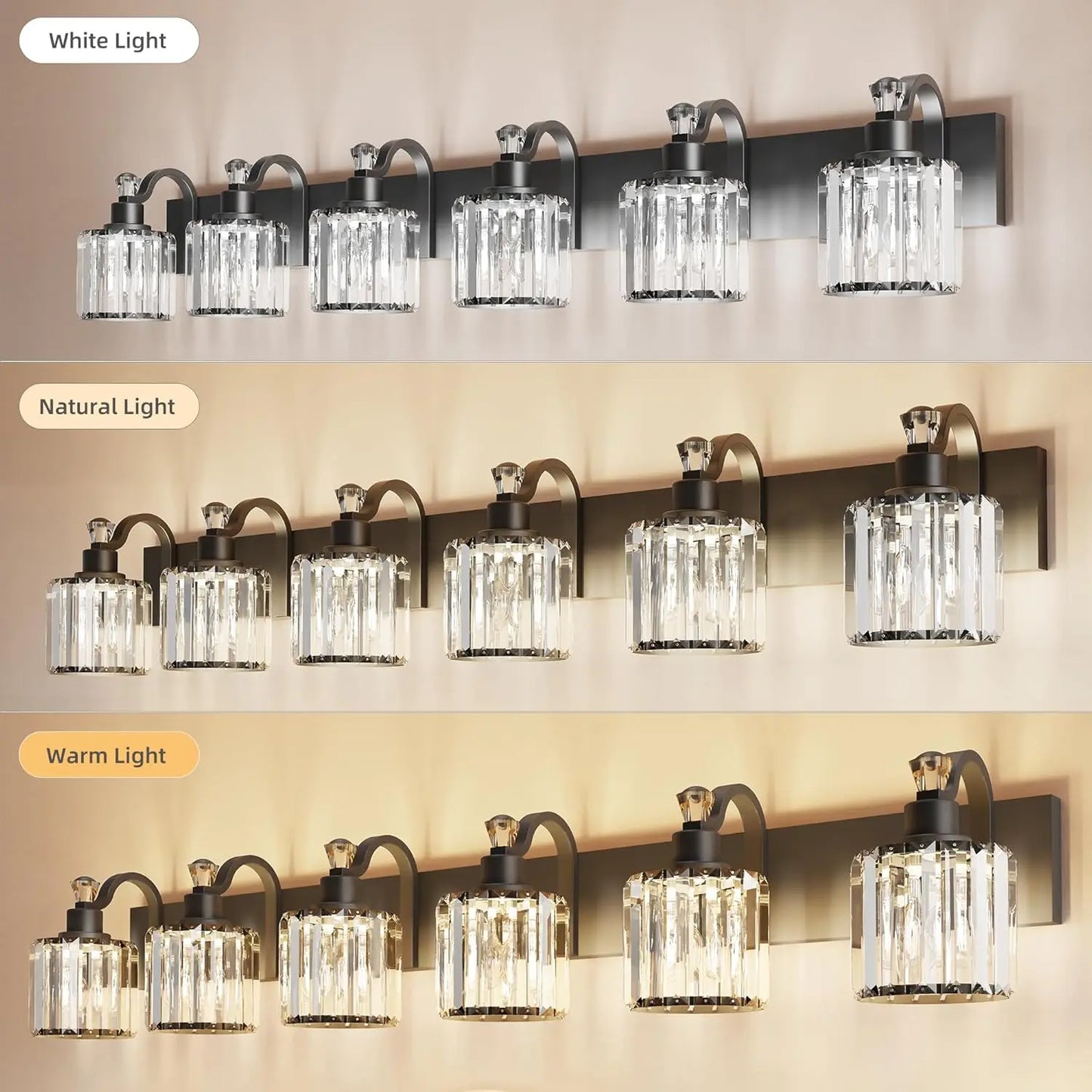HobbyLane Modern Crystal Vanity Lights LED Wall Sconce