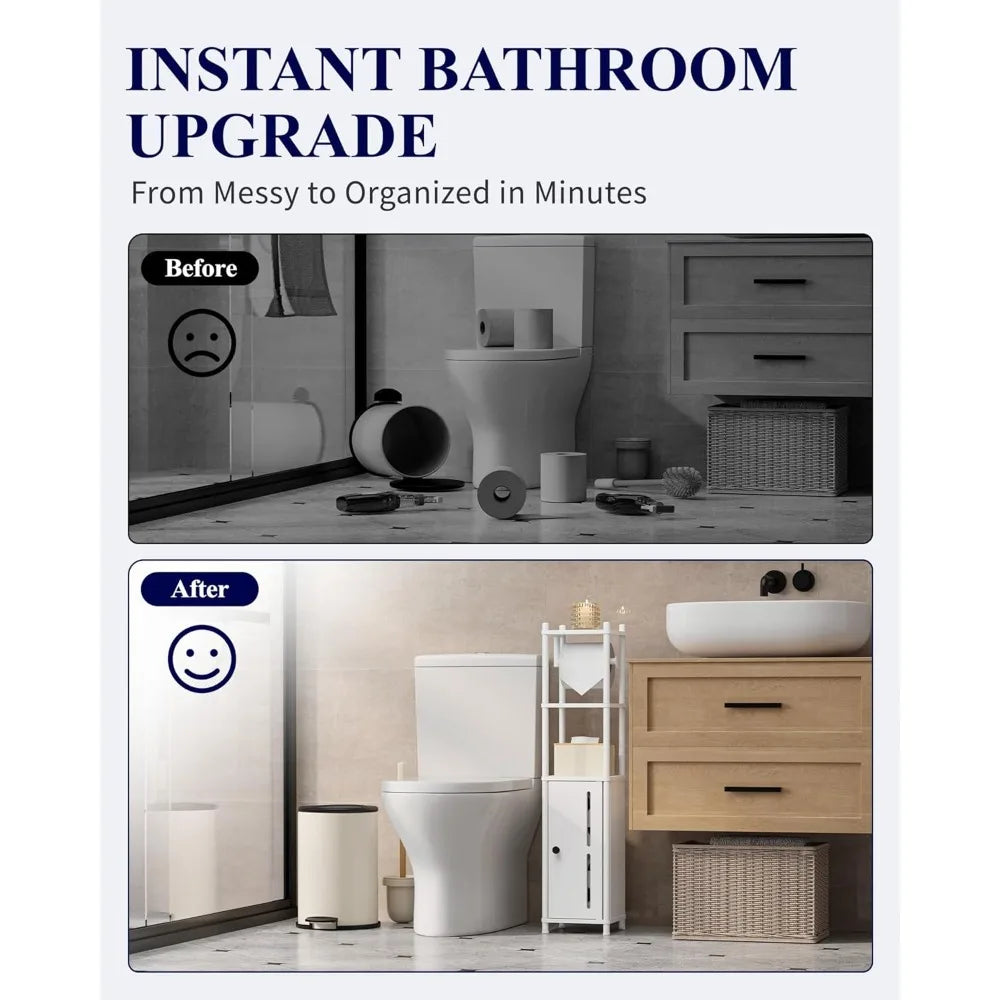Hign-concerned Paper Holder Stand Compact Bathroom Storage