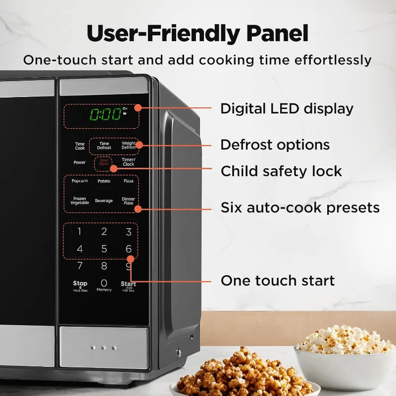 XMSJ Countertop Microwave Oven 900W With Auto Menus