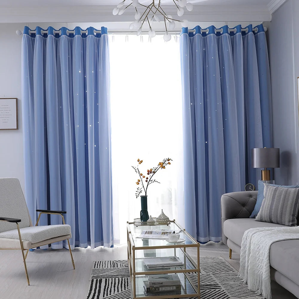 Guangdong Craft Weaving Hollow Out Star Curtain Sky Drape