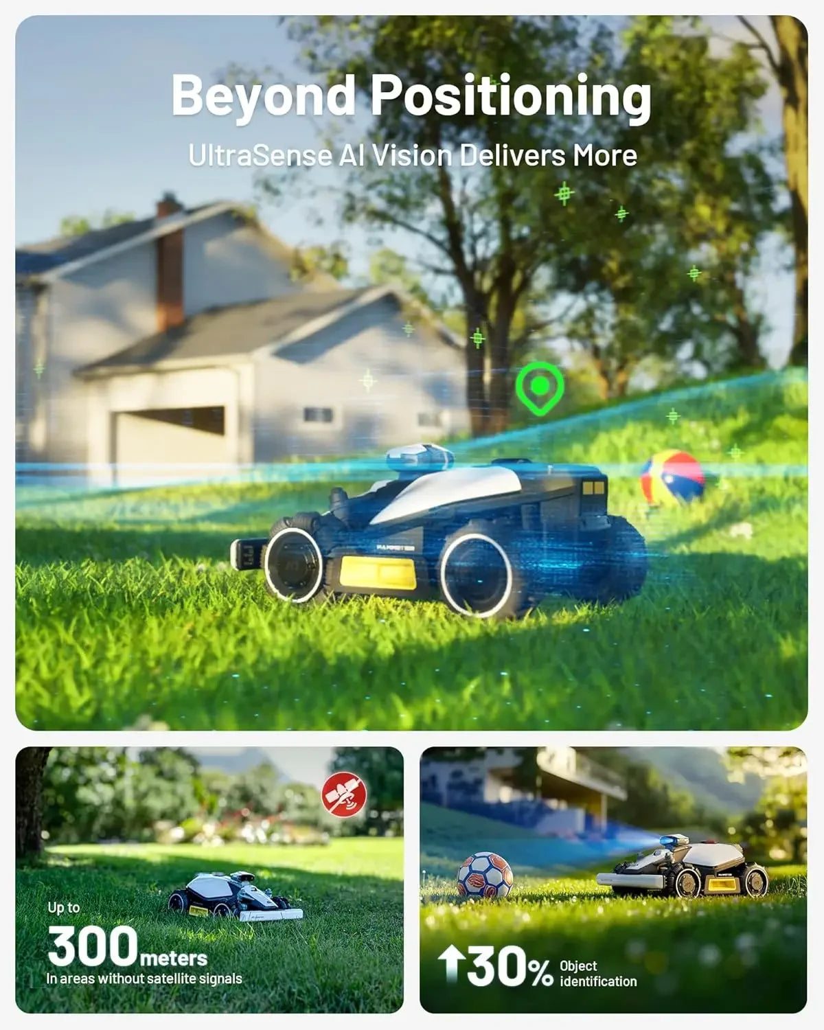 XMSJH Mini AWD 800 Robot Lawn Mower With 4G Reception