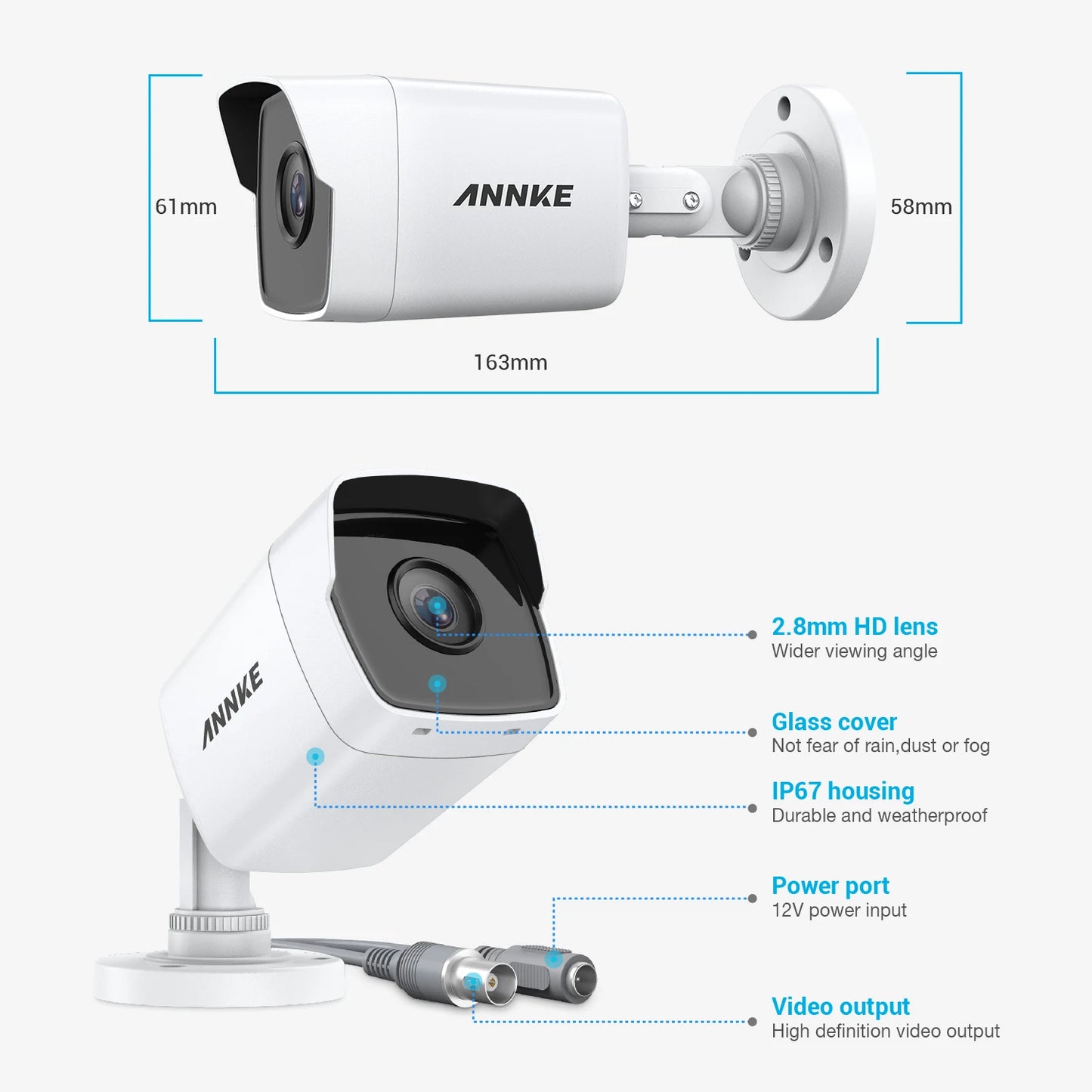 ANNKE H265 5MP Lite 8 Channel DVR CCTV Security System With 8 Outdoor Cameras