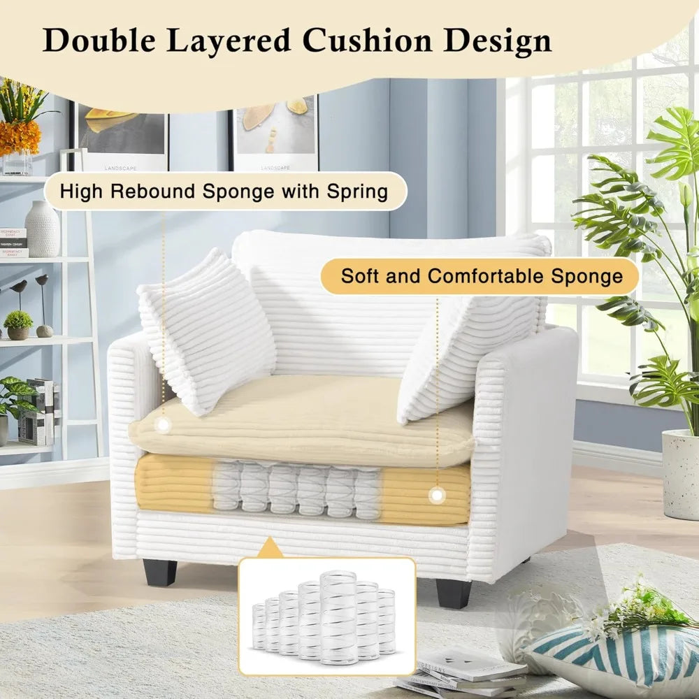 Dafify Modular Sectional Sofa Modern Corduroy Couch