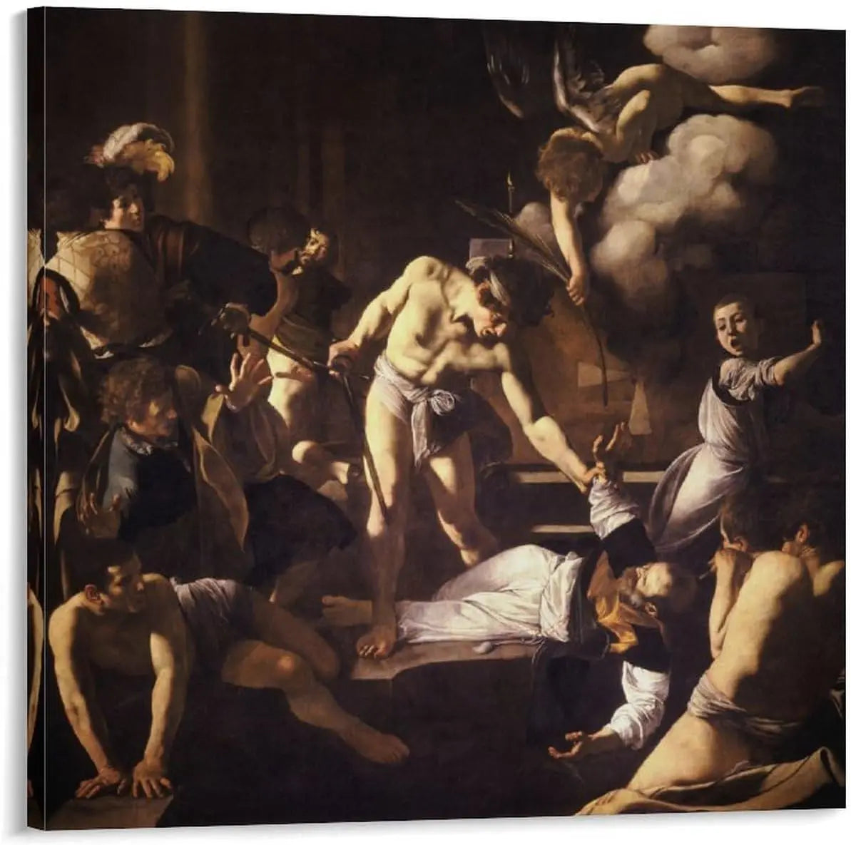 Hign Concerned Martyrdom Of Saint Matthew Caravaggio Canvas