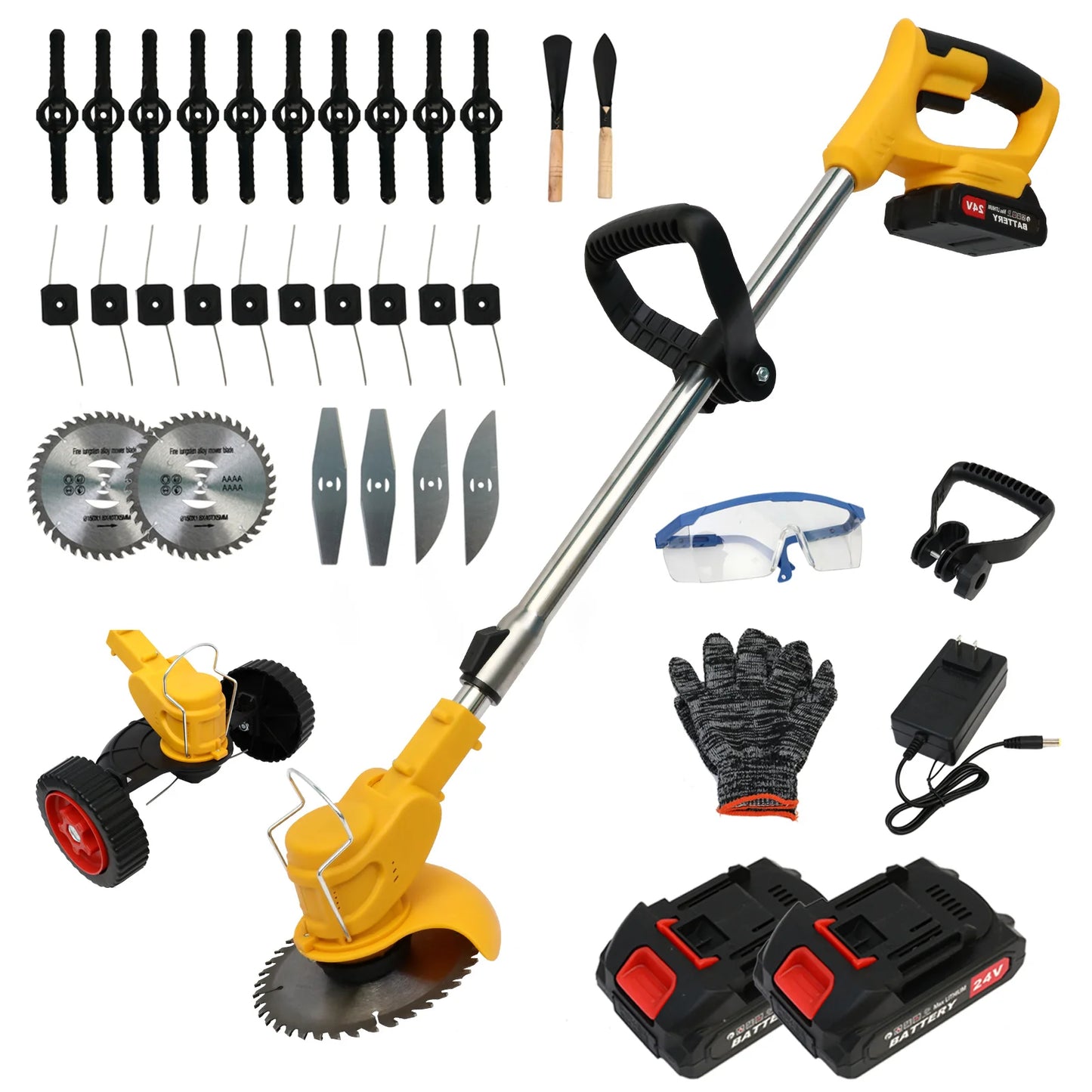 21V Cordless Grass Trimmer 3 In 1 Edger Brush Cutter