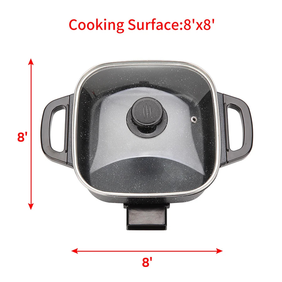 Hign-concerned Electric Frying Pan With Temperature Control Nonstick Pot