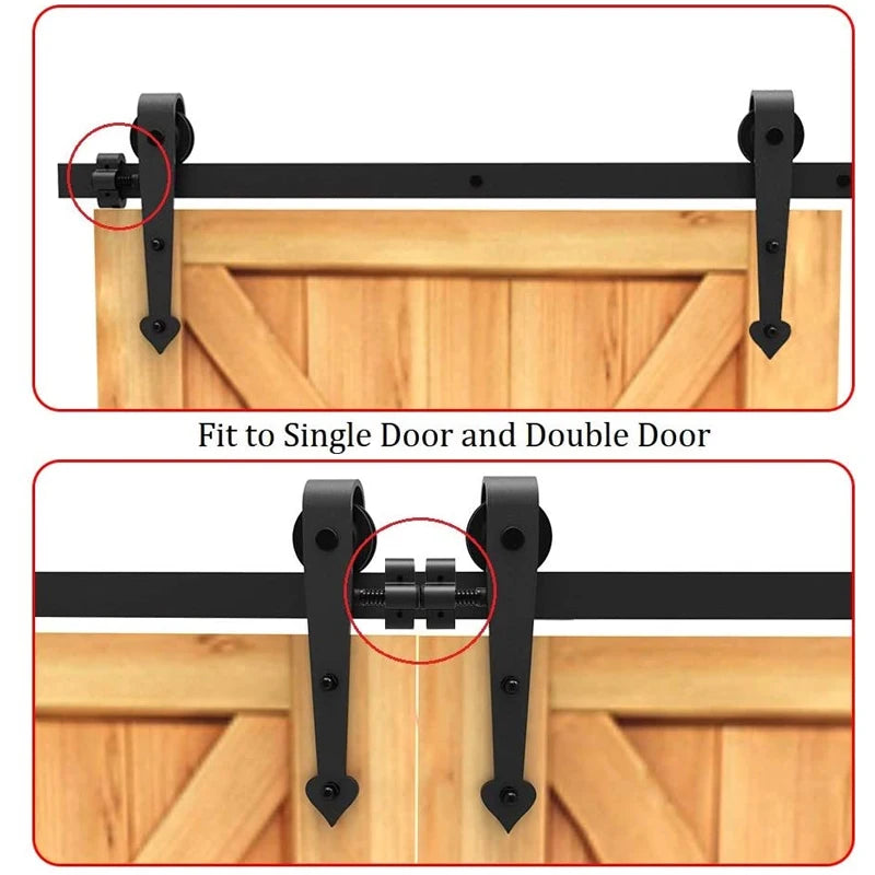 CCJHDIY Sliding Barn Door Hardware Track Kit Limiter